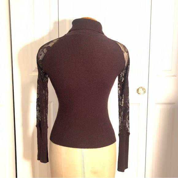 Yuka Wool mix and lace turtleneck sweater Size T2 - Picture 6 of 11